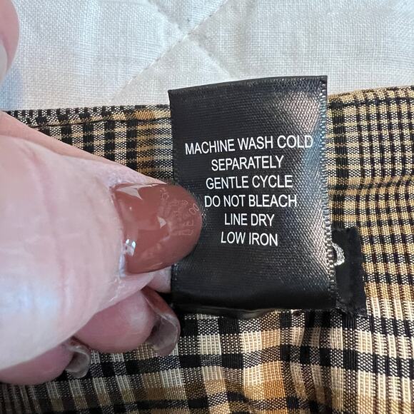 Soho Apparel Ltd. Women's Straight Leg Brown Plaid Ankle Pant Size S NEW - Picture 9 of 9